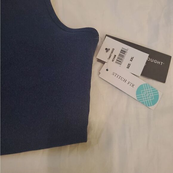 NWT Threads 4 thought blue ribbed bra crop XXL - Picture 11 of 11
